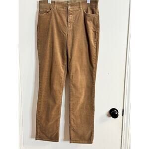 Chaps Jeans Womens Size 8 Brown Corduroy Straight Leg Mid Rise Pants Casual